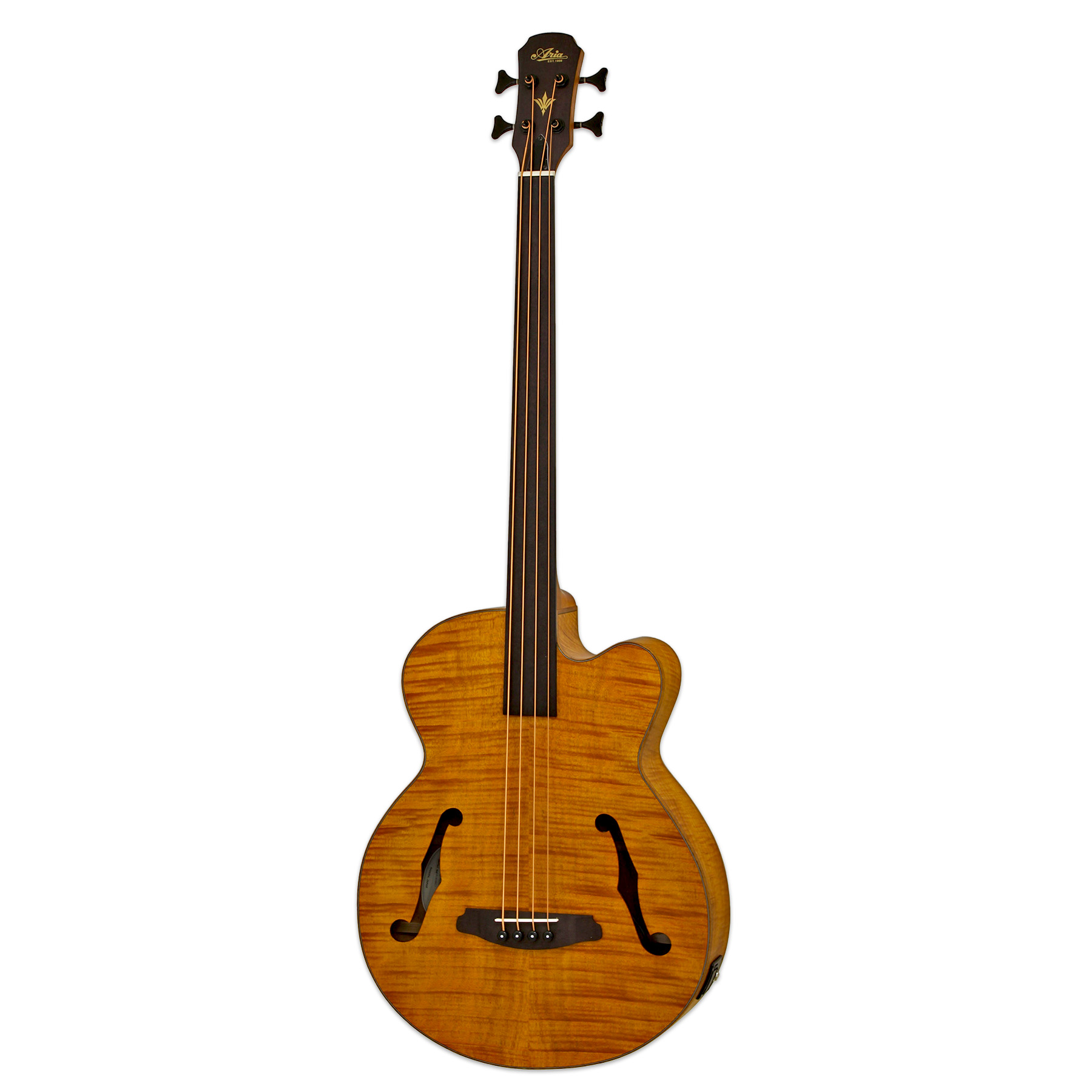 ARIA FEB-F2/FL – Full Scale Fretless Acoustic Bass Guitar
